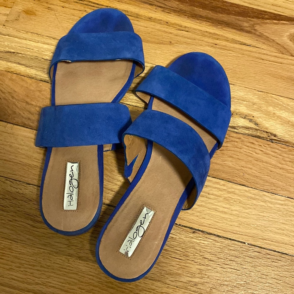 Halogen Bright Blue Suede Sandal
